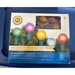 G40 light set with 25 brushed finish multicolor lights commercial grade